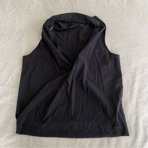 Lululemon Black Sleeveless Drape Front Tank Top